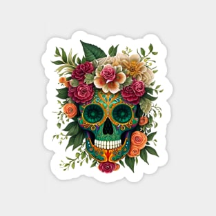 Sugar Skulls and Flowers Sticker